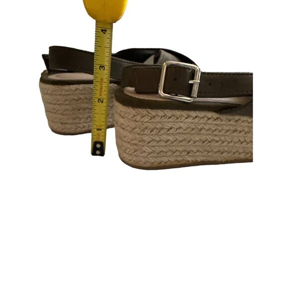 London Rag Green Espadrilles Sandals NEW Leather Crossover Straps Slingback 8 - Picture 8 of 10